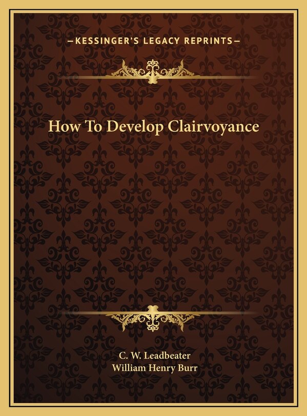 Couverture_How To Develop Clairvoyance