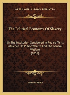 Couverture_The Political Economy Of Slavery