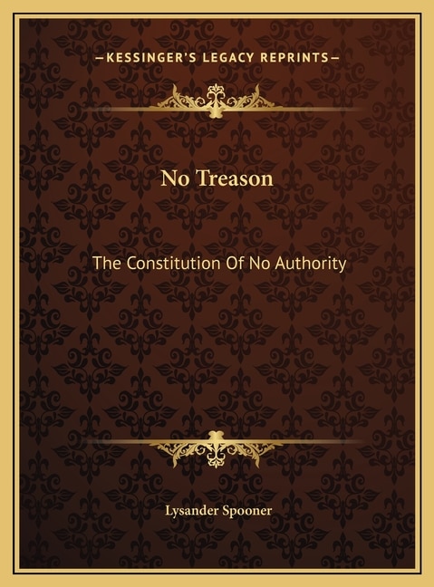 Front cover_No Treason