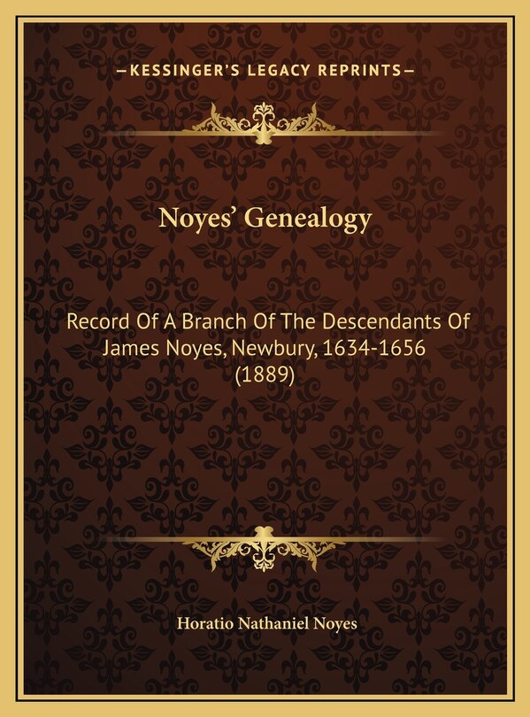 Front cover_Noyes' Genealogy