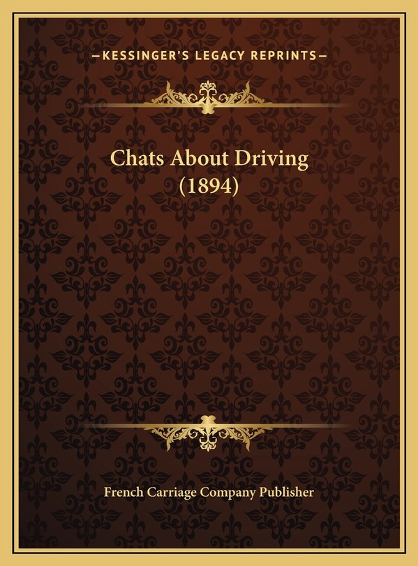 Front cover_Chats About Driving (1894)