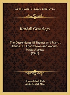 Couverture_Kendall Genealogy