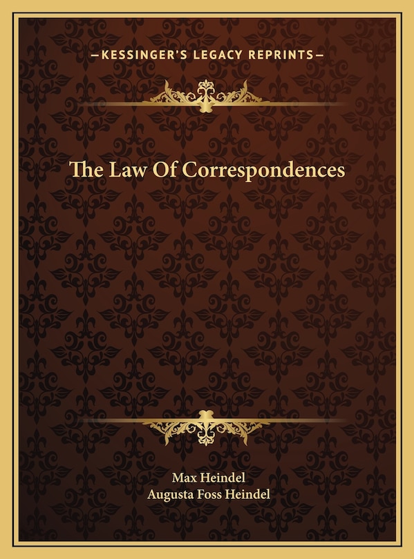 Front cover_The Law Of Correspondences