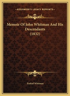 Front cover_Memoir Of John Whitman And His Descendants (1832)