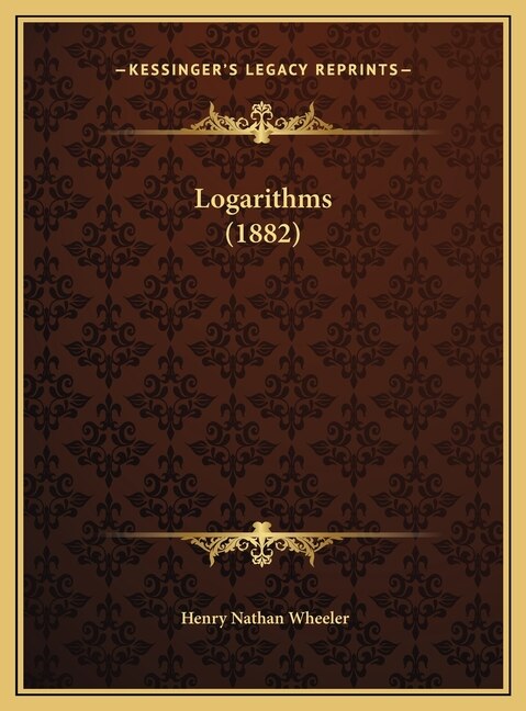 Front cover_Logarithms (1882)