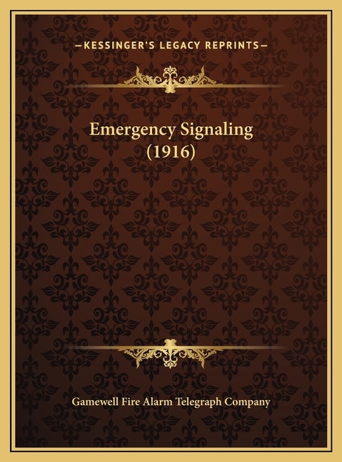 Front cover_Emergency Signaling (1916)