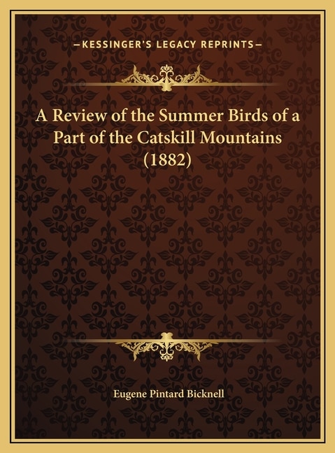 Front cover_A Review of the Summer Birds of a Part of the Catskill Mountains (1882)