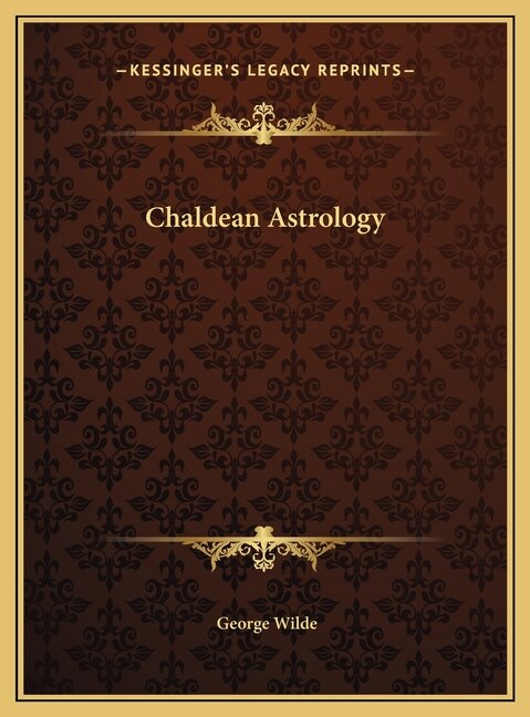 Front cover_Chaldean Astrology