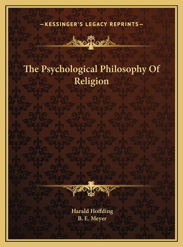 Couverture_The Psychological Philosophy Of Religion