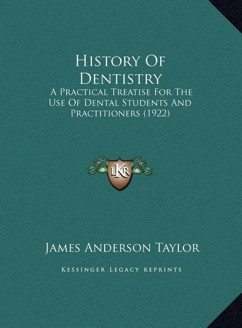 Couverture_History Of Dentistry