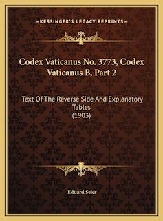 Front cover_Codex Vaticanus No. 3773, Codex Vaticanus B, Part 2