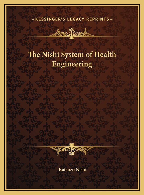 Front cover_The Nishi System of Health Engineering