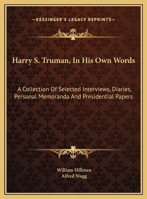 Couverture_Harry S. Truman, In His Own Words