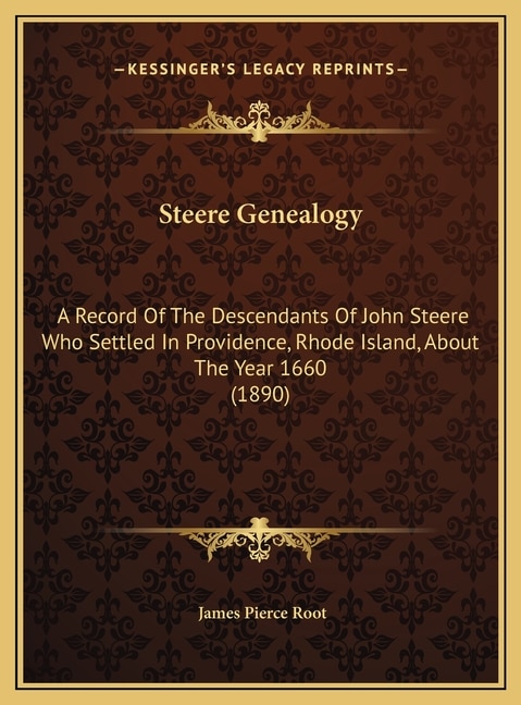 Couverture_Steere Genealogy