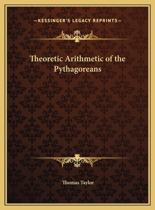 Front cover_Theoretic Arithmetic of the Pythagoreans