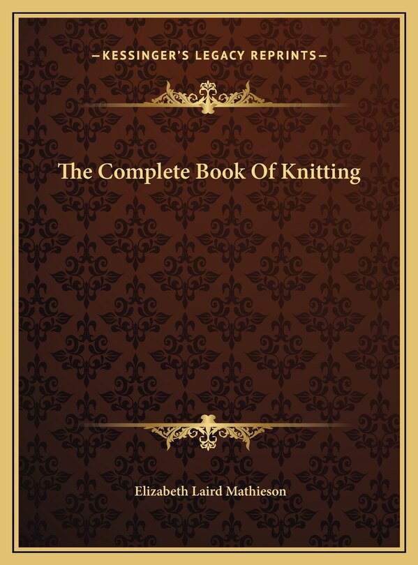 Couverture_The Complete Book Of Knitting