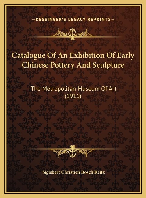 Front cover_Catalogue Of An Exhibition Of Early Chinese Pottery And Sculpture
