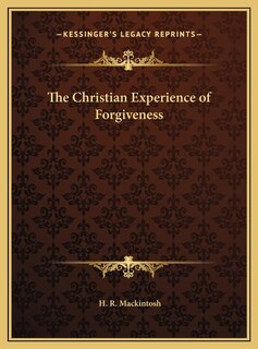 Front cover_The Christian Experience of Forgiveness