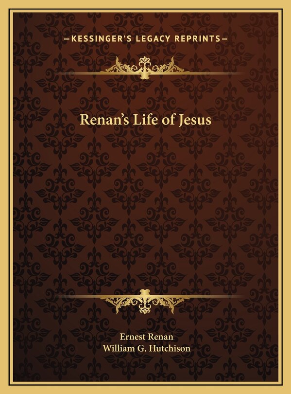 Front cover_Renan's Life of Jesus