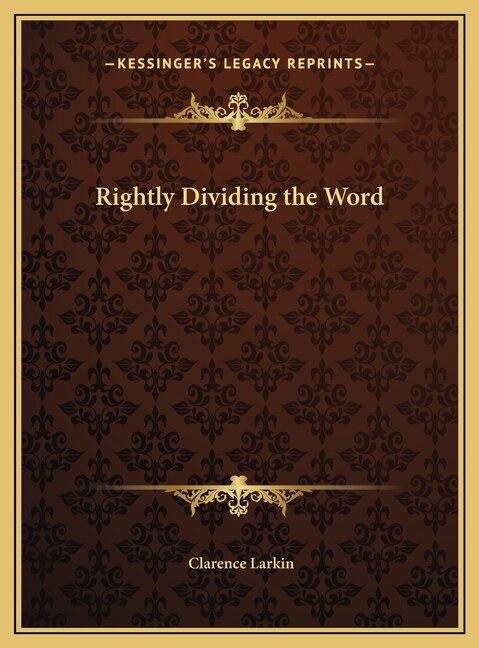 Front cover_Rightly Dividing the Word
