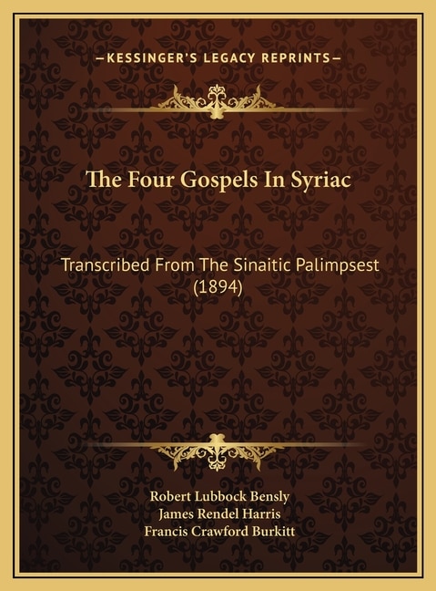 Front cover_The Four Gospels In Syriac