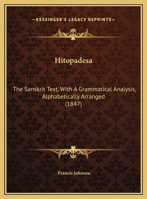 Couverture_Hitopadesa