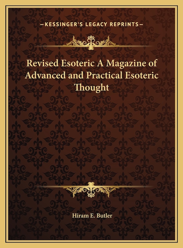 Front cover_Revised Esoteric A Magazine of Advanced and Practical Esoteric Thought