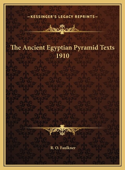 Front cover_The Ancient Egyptian Pyramid Texts 1910