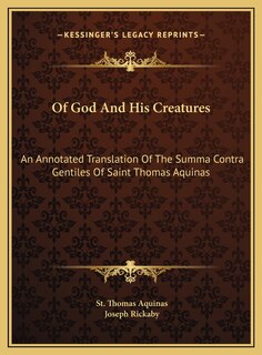 Front cover_Of God And His Creatures