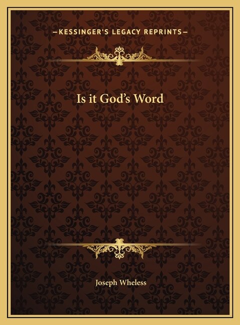Front cover_Is it God's Word