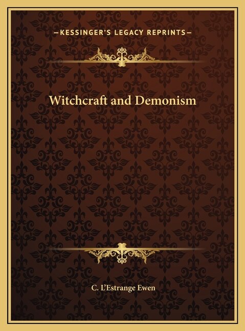 Witchcraft and Demonism