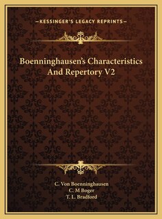 Couverture_Boenninghausen's Characteristics And Repertory V2