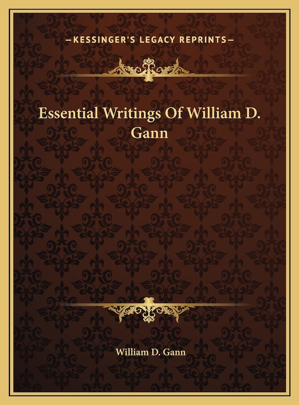 Front cover_Essential Writings Of William D. Gann