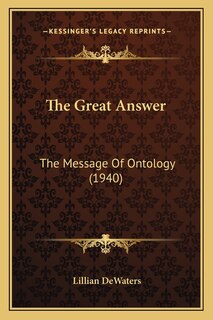 Front cover_The Great Answer