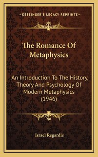 Front cover_The Romance Of Metaphysics