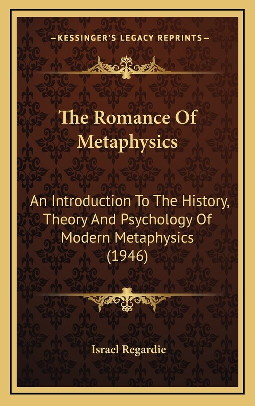 Front cover_The Romance Of Metaphysics
