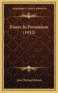 Front cover_Essays In Persuasion (1932)