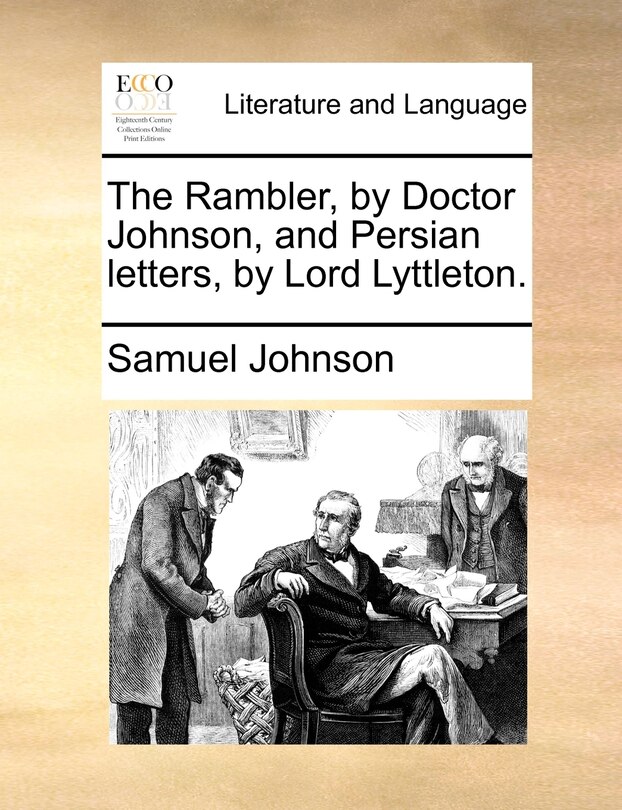 Front cover_The Rambler, By Doctor Johnson, And Persian Letters, By Lord Lyttleton.