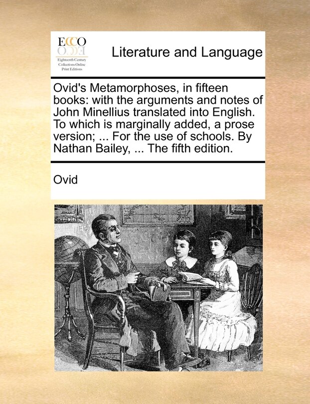 Front cover_Ovid's Metamorphoses, in fifteen books
