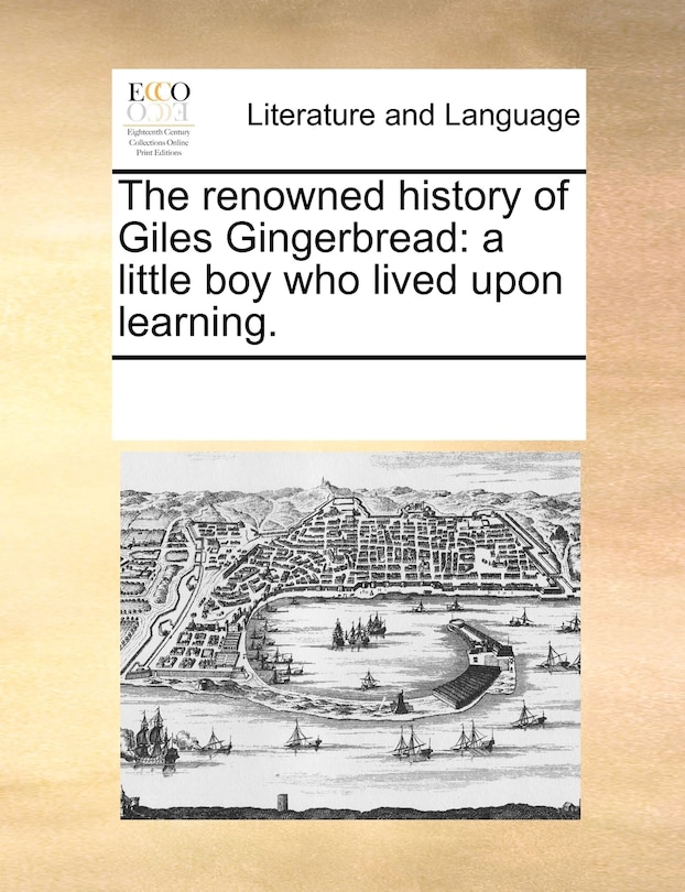 Couverture_The Renowned History Of Giles Gingerbread