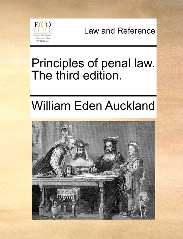 Front cover_Principles of penal law. The third edition.