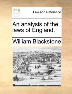 Couverture_An analysis of the laws of England.