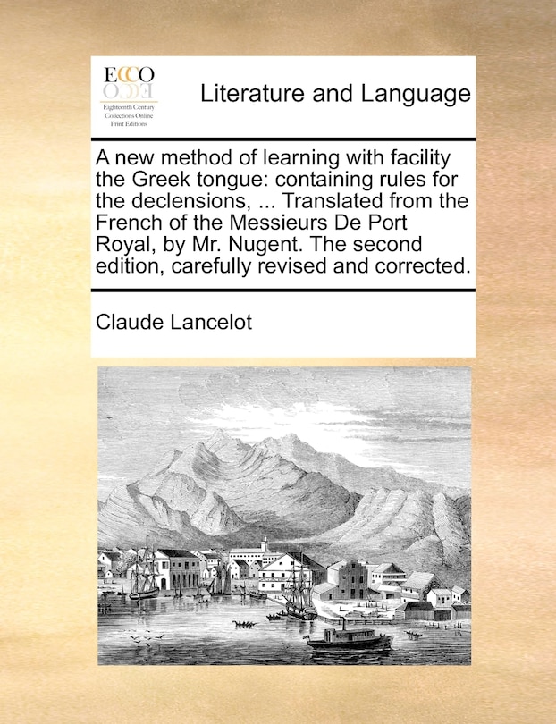 Couverture_A new method of learning with facility the Greek tongue