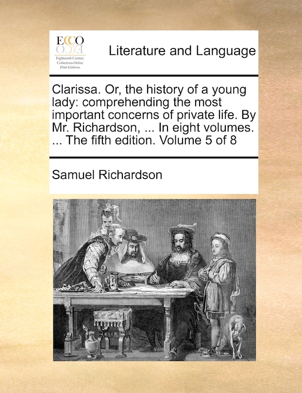 Front cover_Clarissa. Or, the History of a Young Lady