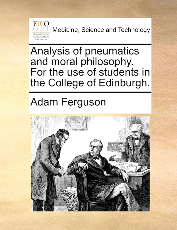 Front cover_Analysis Of Pneumatics And Moral Philosophy. For The Use Of Students In The College Of Edinburgh.