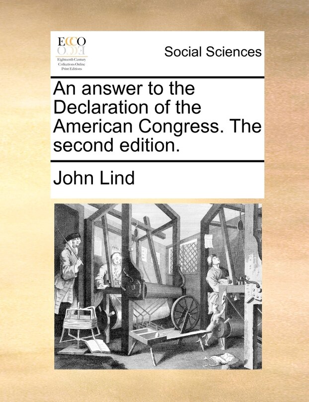 Front cover_An Answer To The Declaration Of The American Congress. The Second Edition.