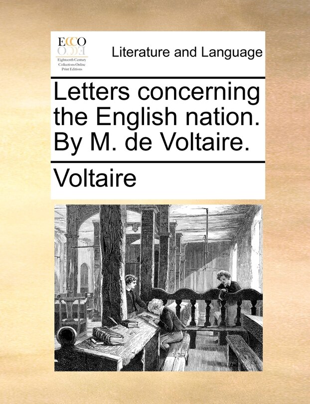 Couverture_Letters Concerning The English Nation. By M. De Voltaire.