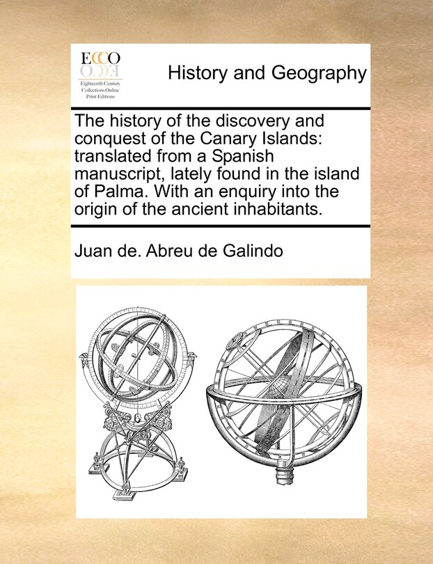 Front cover_The History of the Discovery and Conquest of the Canary Islands