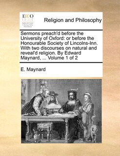 Couverture_Sermons Preach'd Before the University of Oxford
