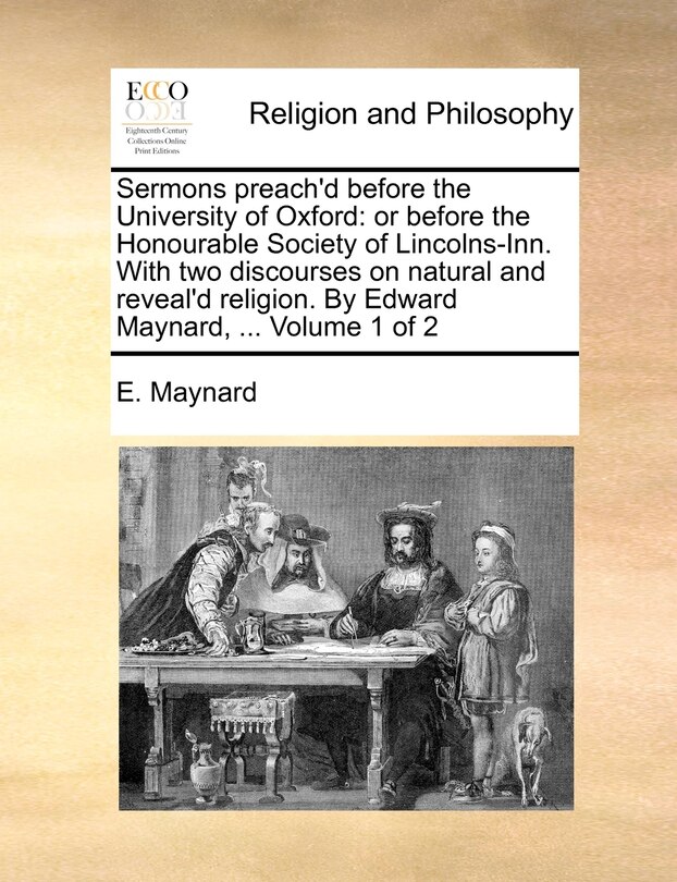 Couverture_Sermons Preach'd Before the University of Oxford